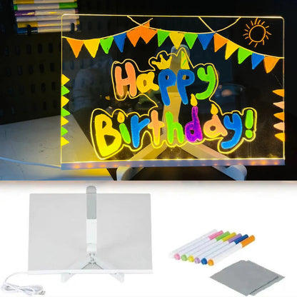 🔥 Last Day Sale Price | 🎄 LED Drawing Board (7-Color Glow)
