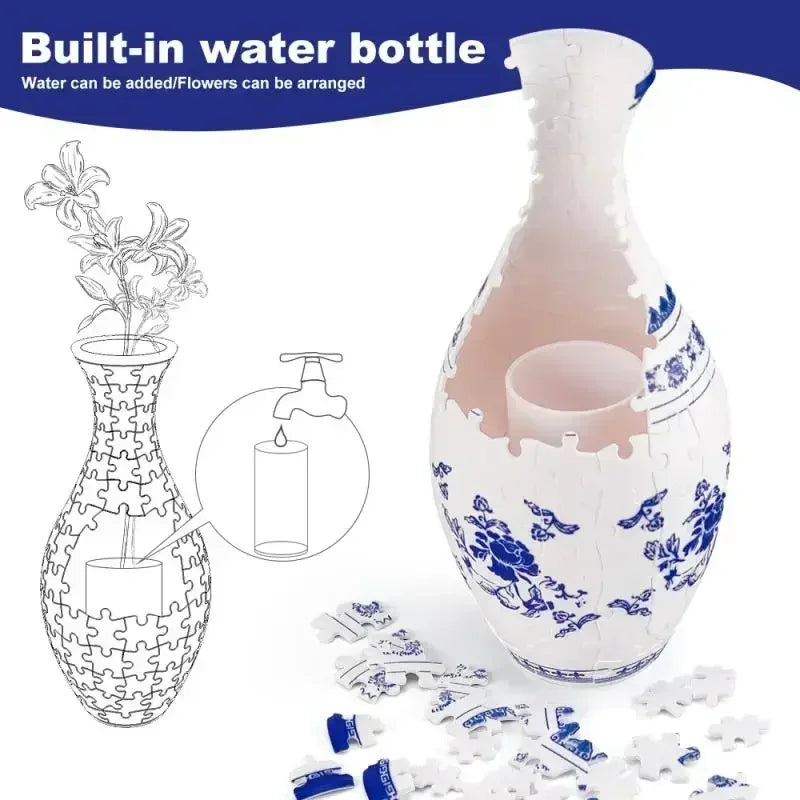Build & Bloom Puzzle Vase