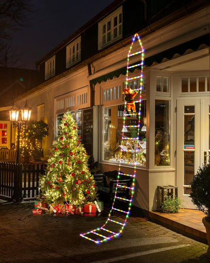 🌲 Christmas LED Ladder with Santa
