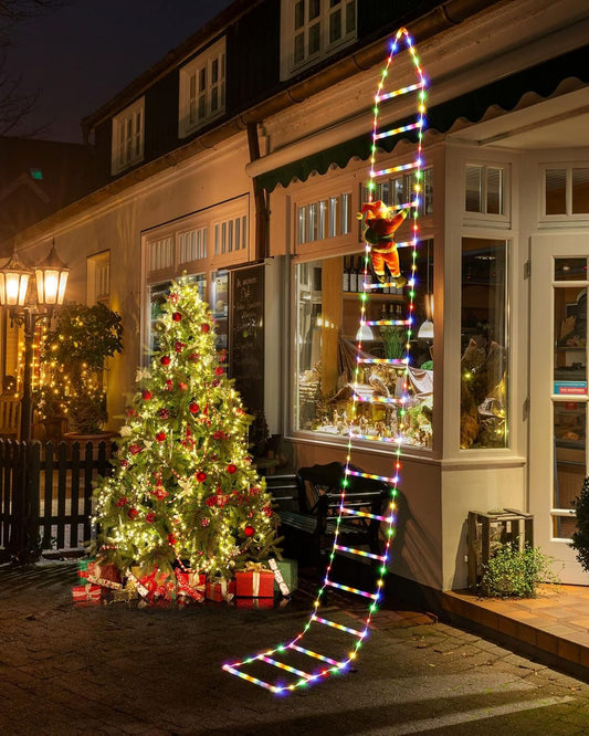 🌲 Christmas LED Ladder with Santa