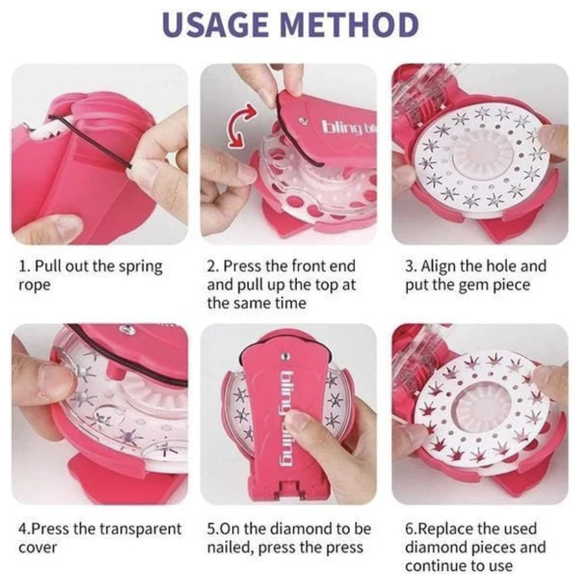 Sparkle Gem Hair Styler & 75 Rhinestones