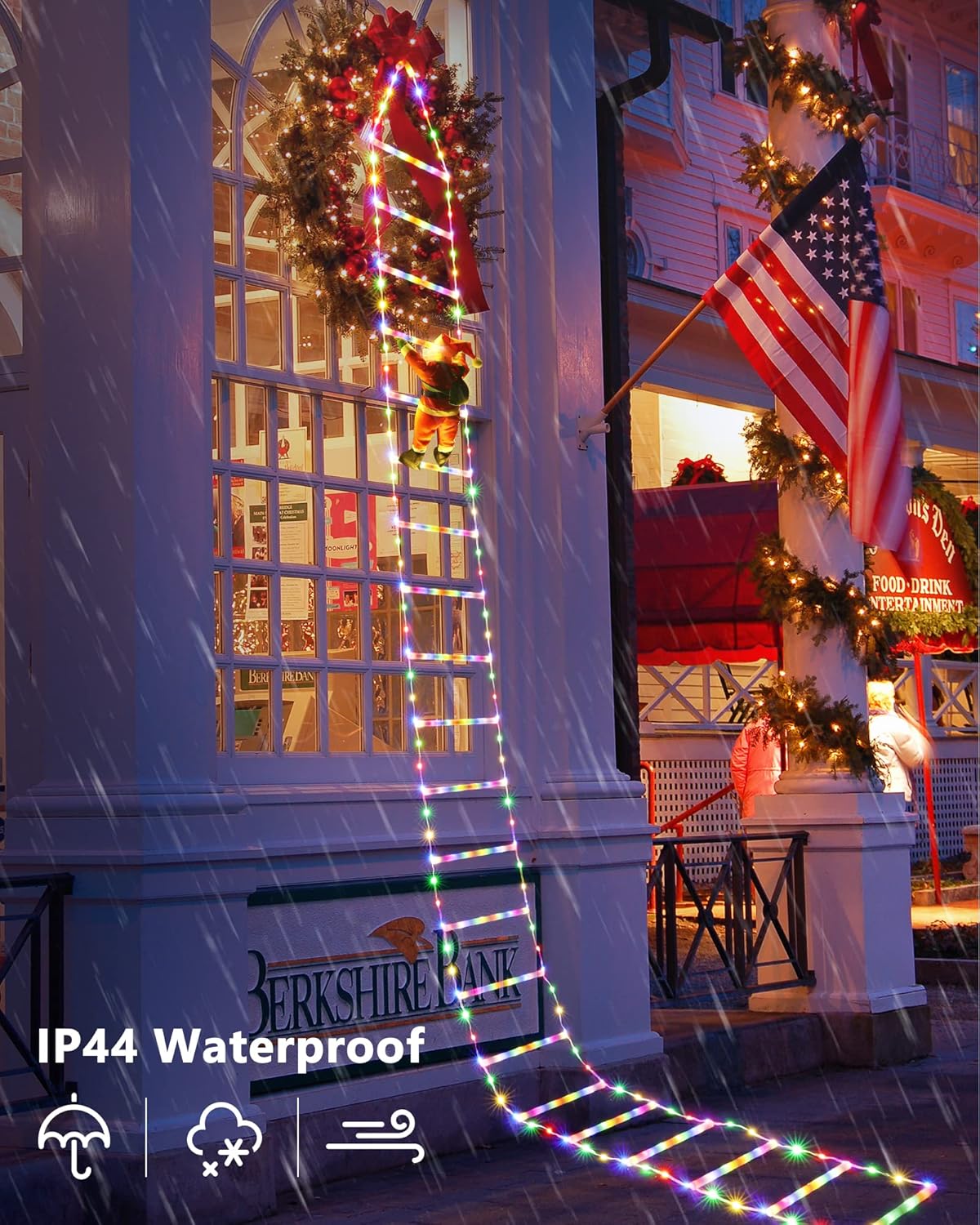 🌲 Christmas LED Ladder with Santa